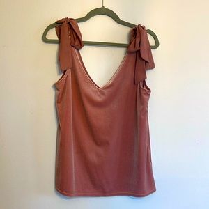Beautiful Velvet Anthropologie top w/Bow closure